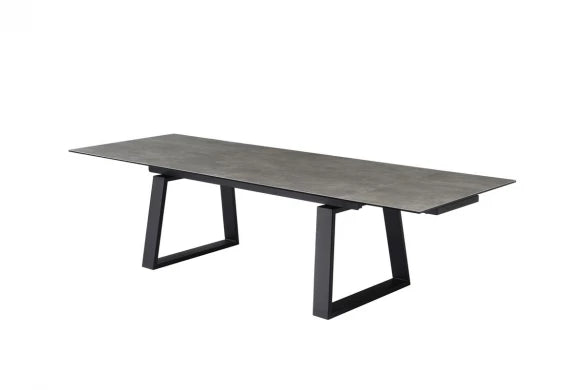 Baluga Extension Dining Table Andesite Ceramic