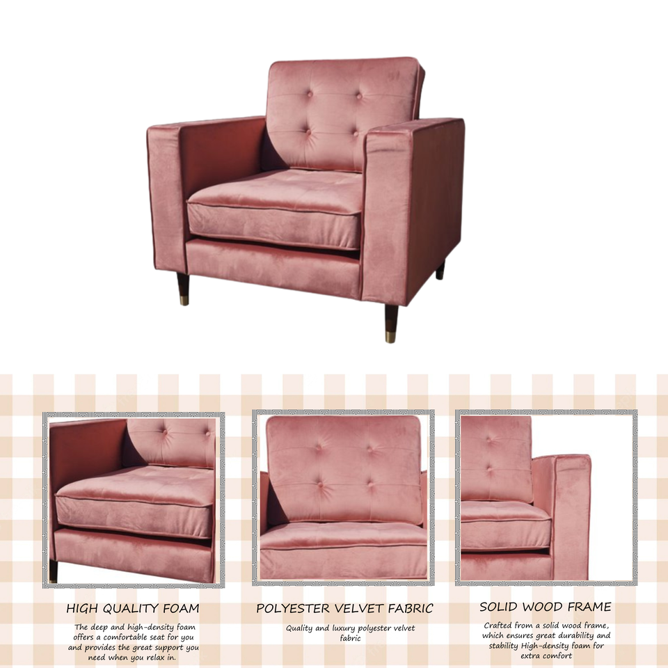 Fiona Sofa - 3 Seater / 2 Seater / 1 Seater