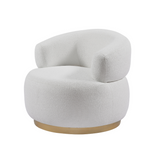 Bellissimo Oro Swivel Chair-White Boucle