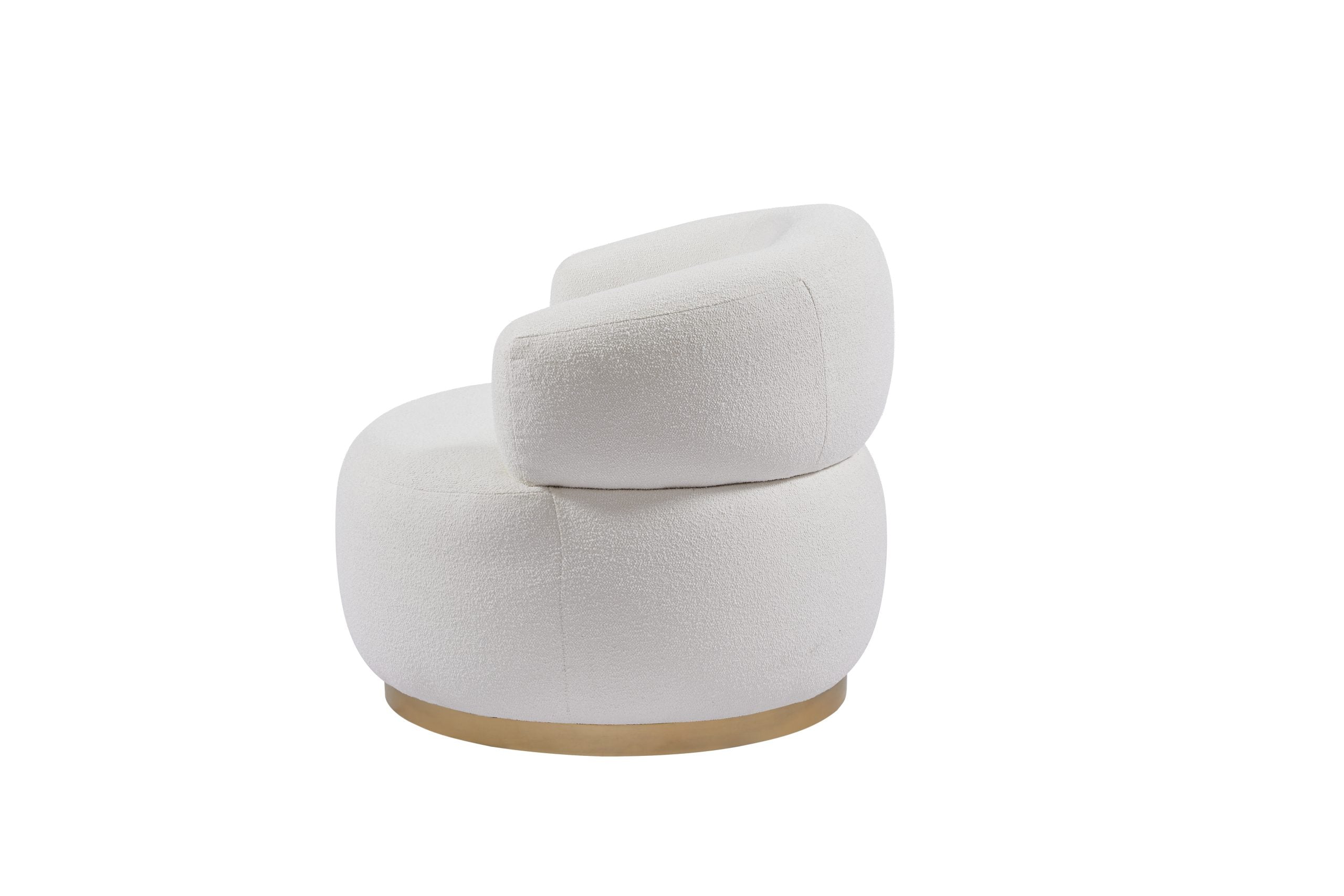 Bellissimo Oro Swivel Chair-White Boucle