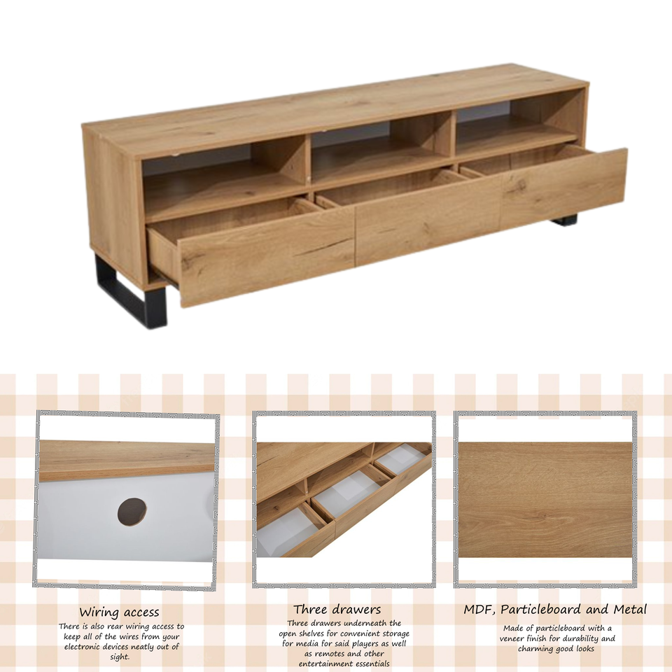 Murray TV Unit with 3 Shelves