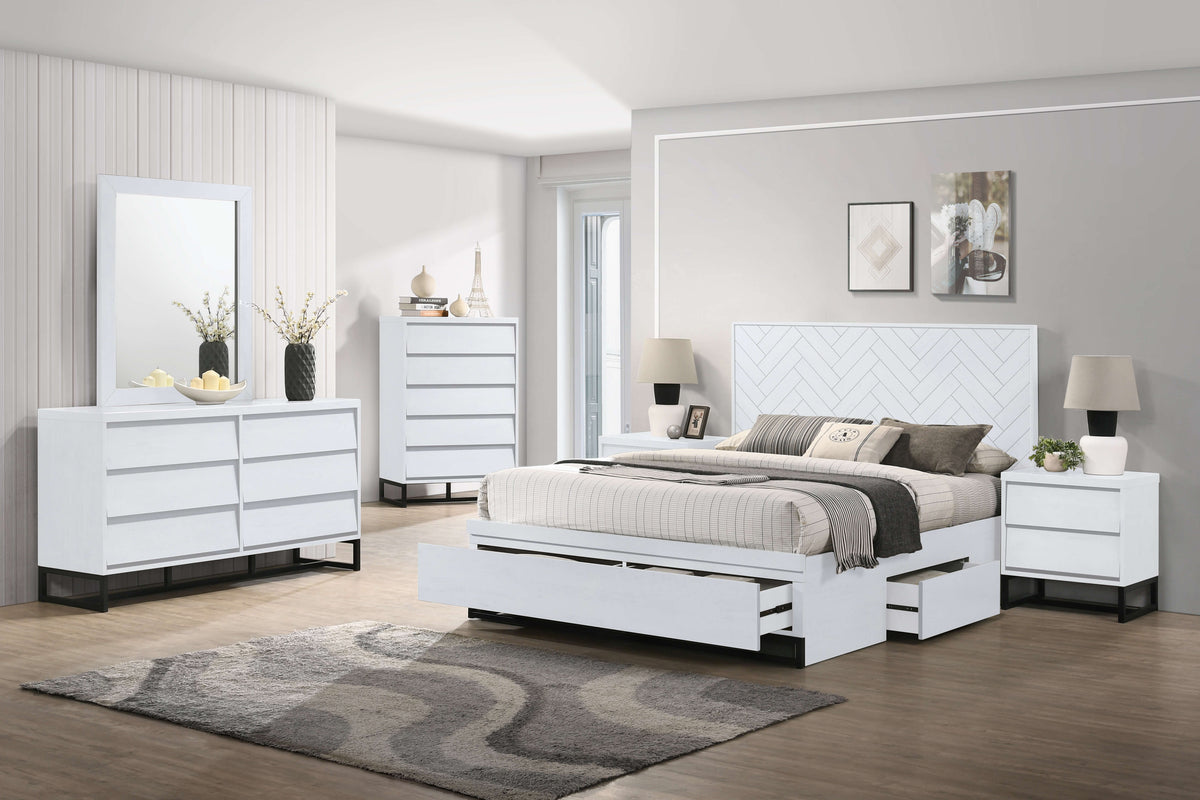 Bodega Bedroom Suite: 5 -piece  Versatile Collection in White