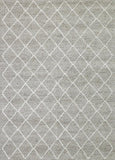 Tweed Diamond Weave Beige Handmade Wool Rug