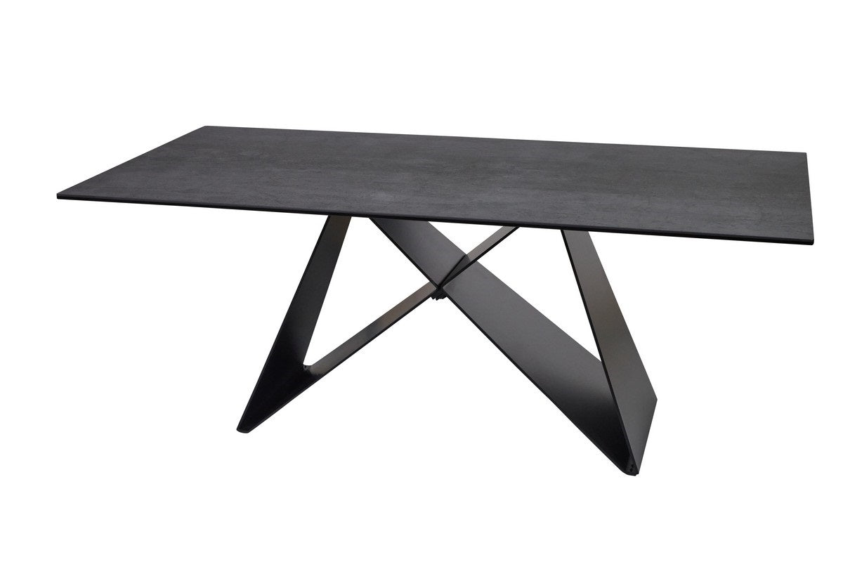 Etna Coffee Table in Shadow grey Italian Ceramic and Black