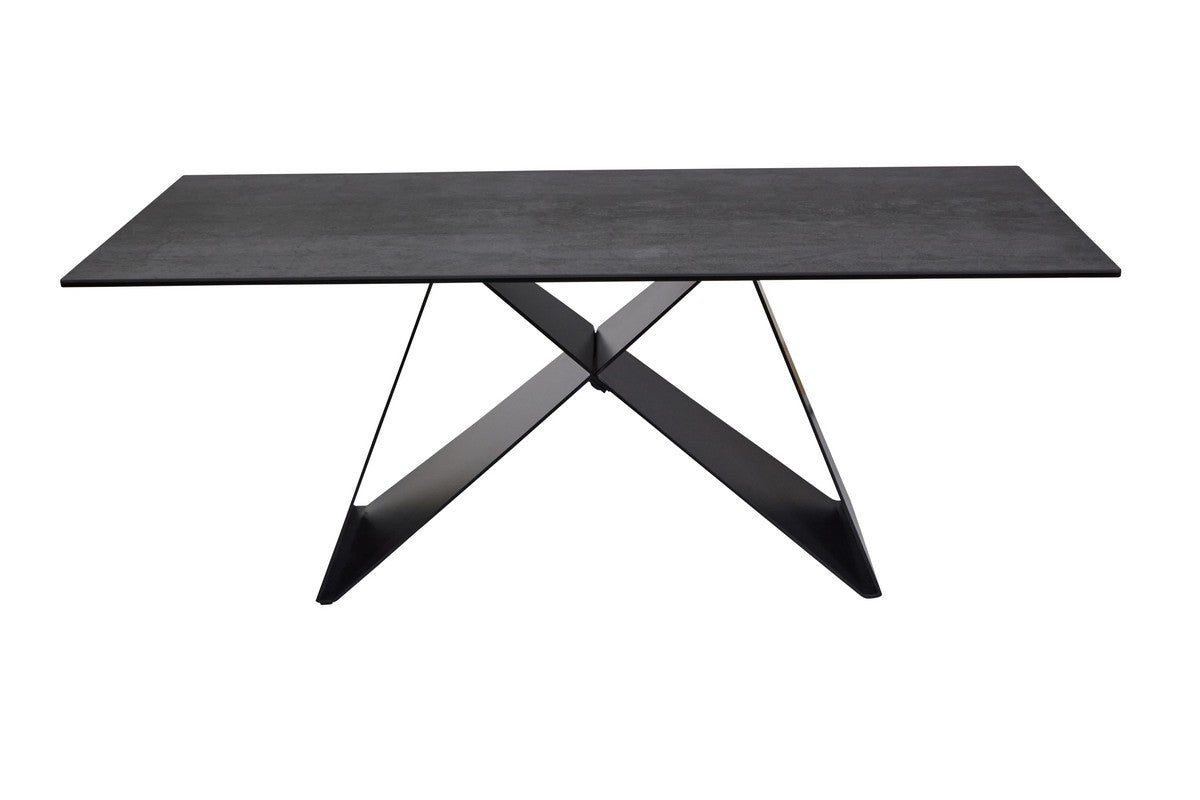 Etna Coffee Table in Shadow grey Italian Ceramic and Black