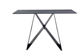 Etna Console Table in Shadow grey Italian Ceramic and Black