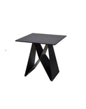 Etna Side Table in Shadow grey Italian Ceramic and Black