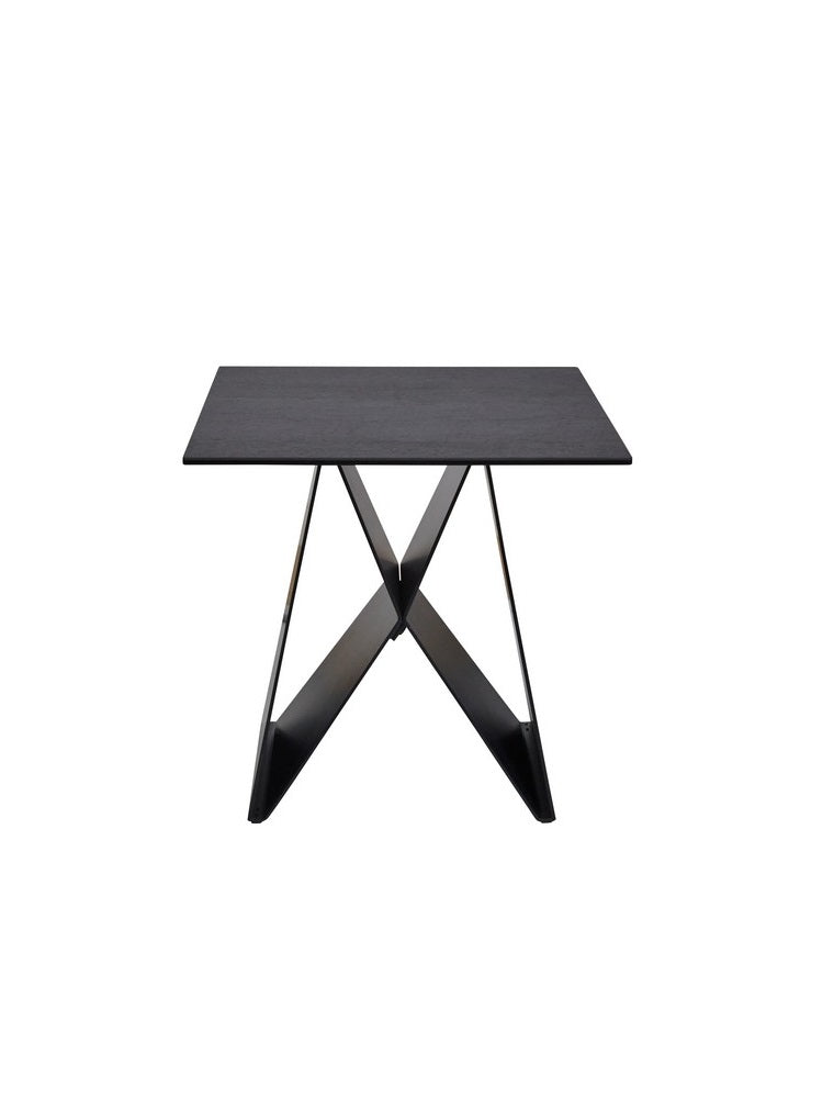 Etna Side Table in Shadow grey Italian Ceramic and Black