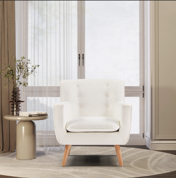 Georgia Chair upholstered in Bertoni Boucle