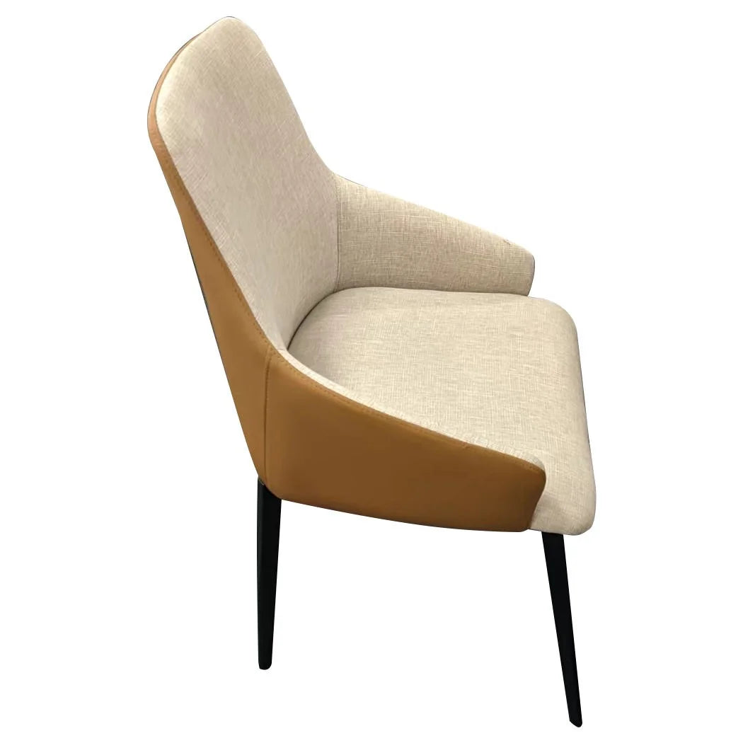 Moral  Fabric & PU Leather Dining Chair