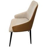 Moral  Fabric & PU Leather Dining Chair