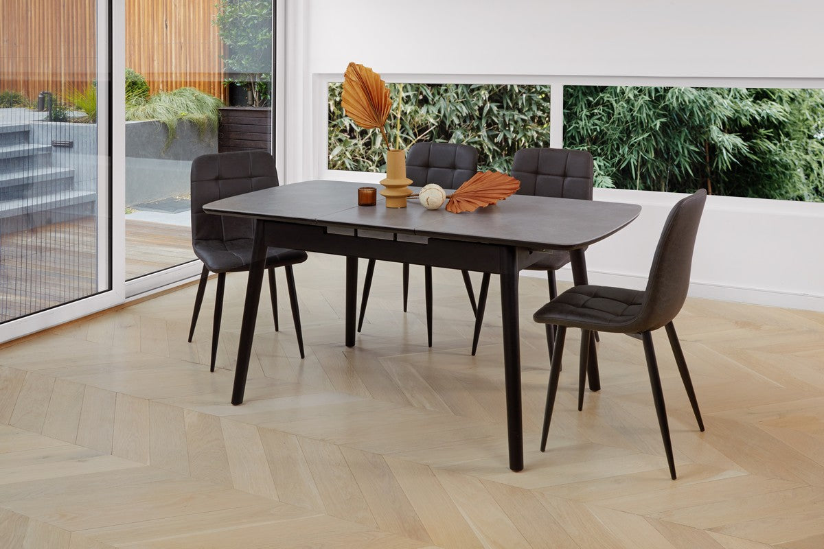 Mila Extension Dining Table Greystone Ceramic