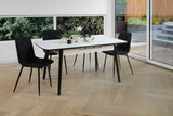 Mila Extension Dining Table Snow White Ceramic