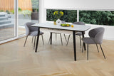 Mila Extension Dining Table Snow White Ceramic