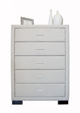 Moris High Chest, Five Drawers Tallboy , Polyester Fabric