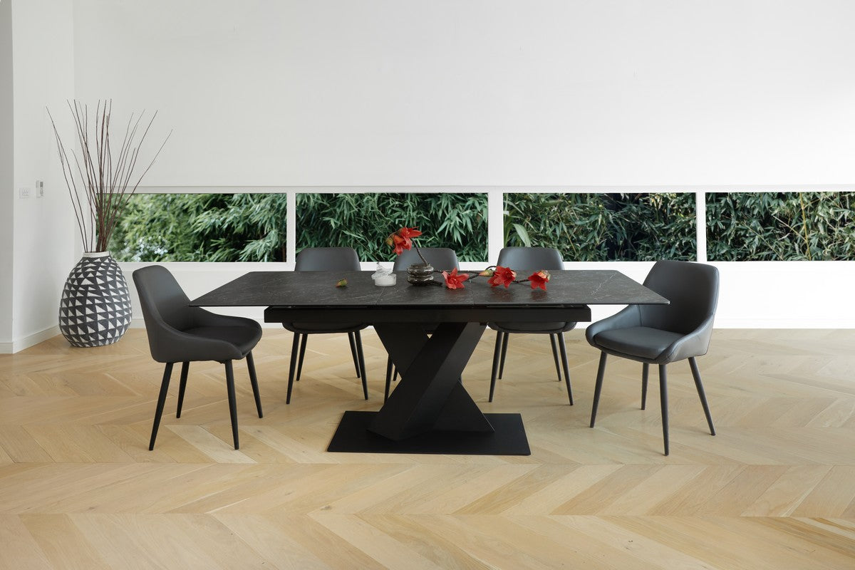 Onyx Extension Dining Table Slate Ceramic