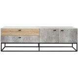 Jay Concrete & Oak TV Stand