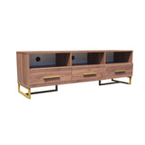 Shaan Walnut and Gold TV Unit