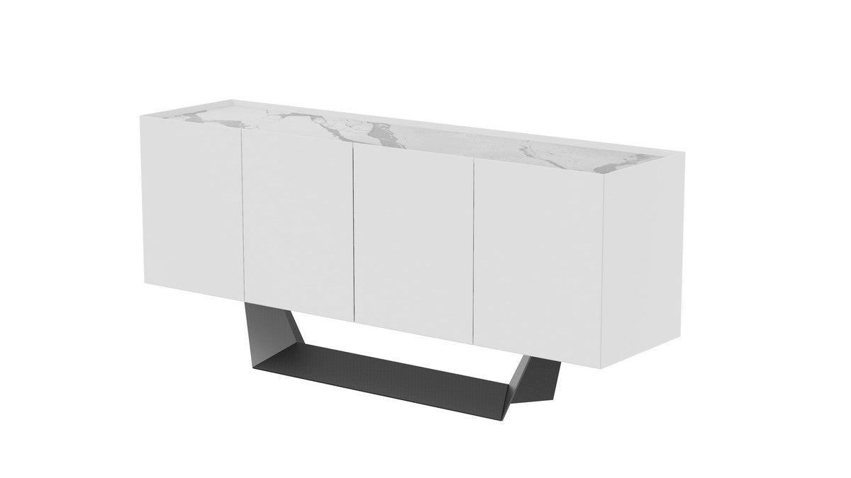 Symphony Sideboard Marmo Ceramic - Grey / White MDF