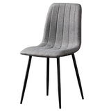 Theo Chair Grey Fabric / Black Leather