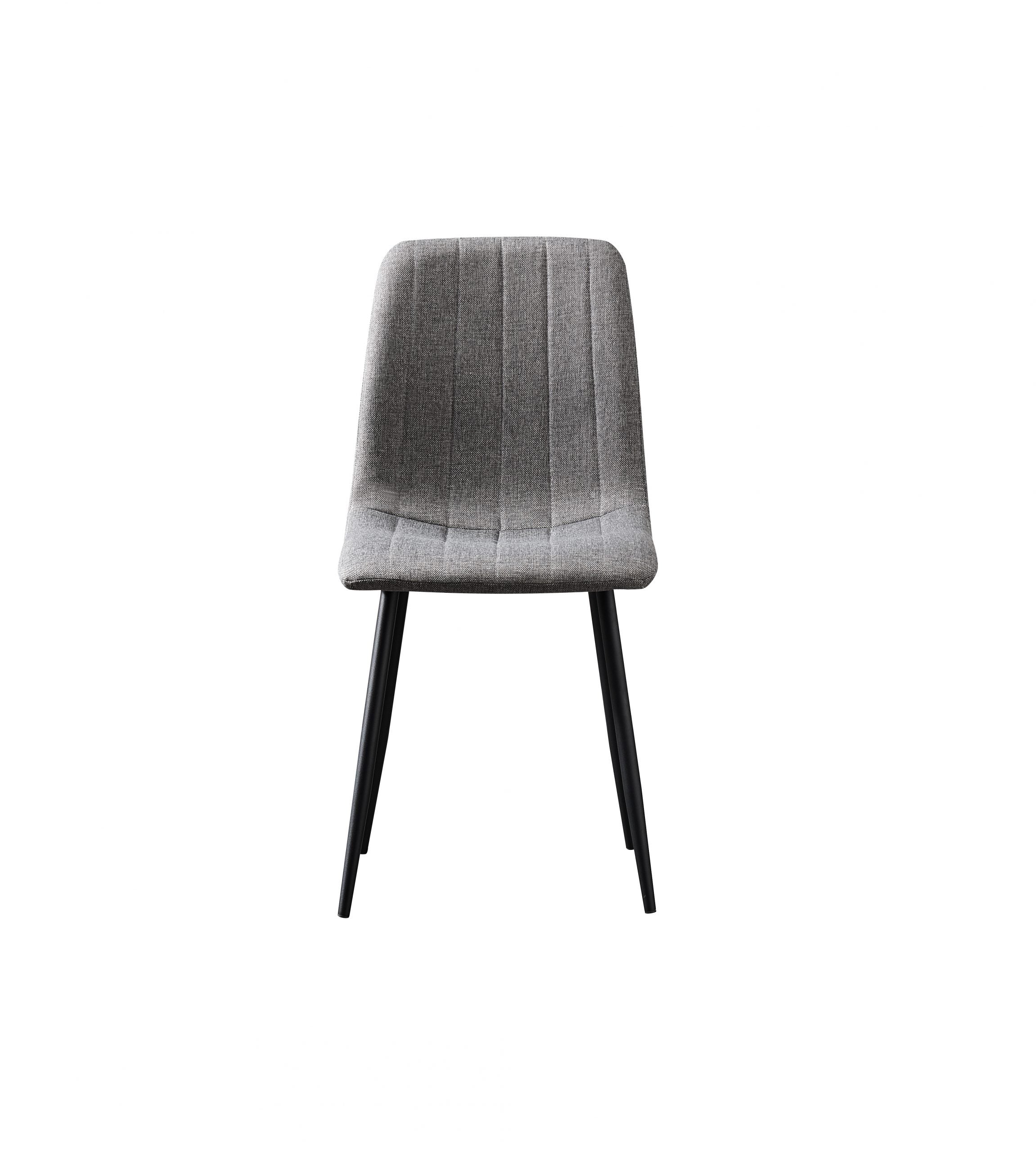 Theo Chair Grey Fabric / Black Leather