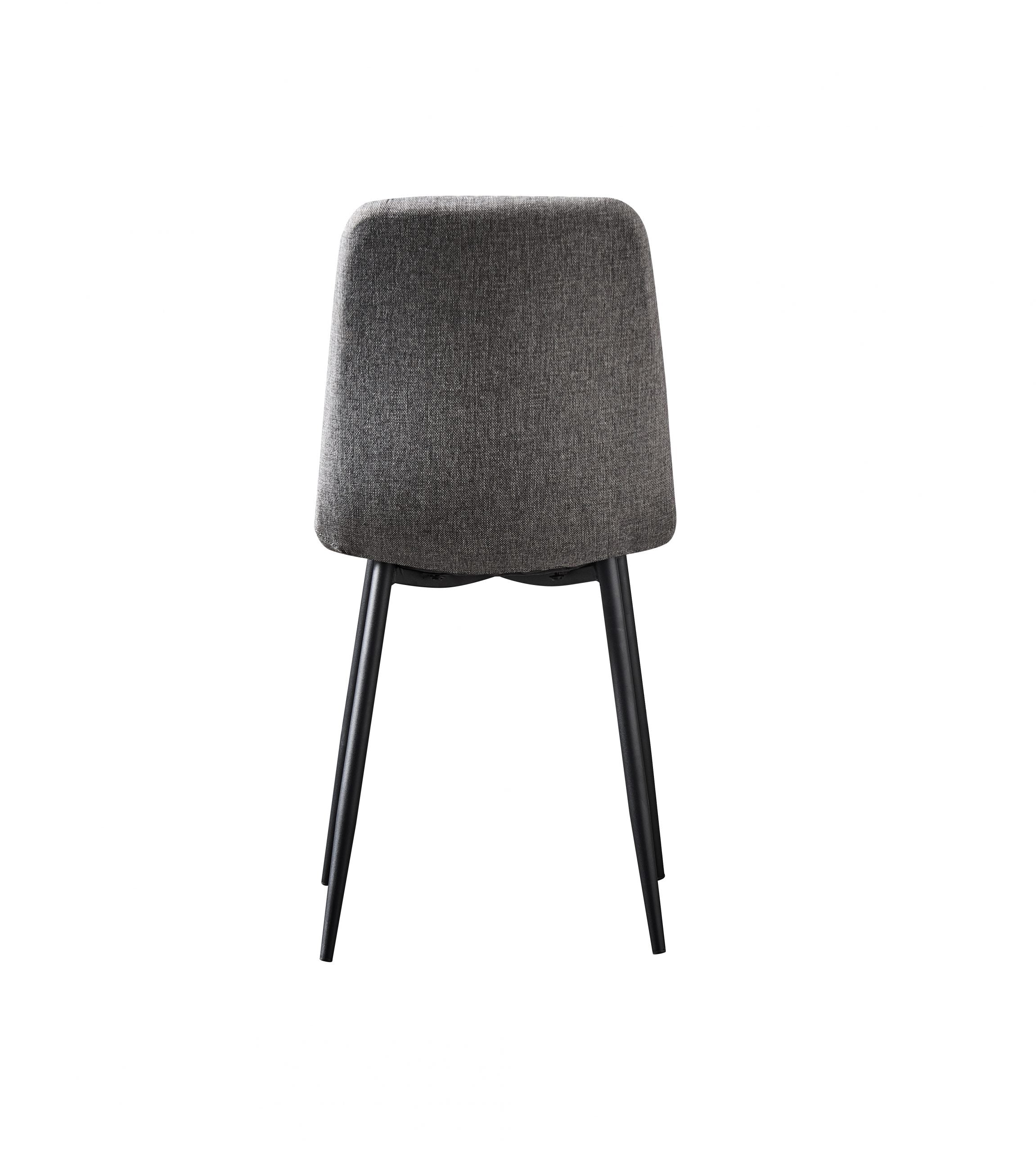 Theo Chair Grey Fabric / Black Leather