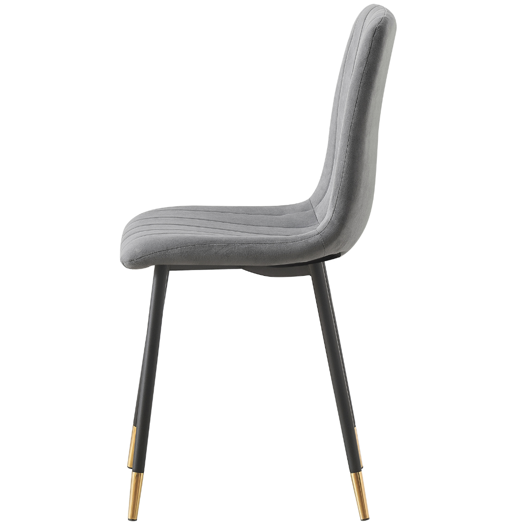 Theo Chair Grey velvet