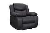 Urban Power Motion Electric Recliner Set 3ERER 2ERER 1ER Black fabric