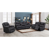 Urban Power Motion Electric Recliner Set 3ERER 2ERER 1ER Black fabric