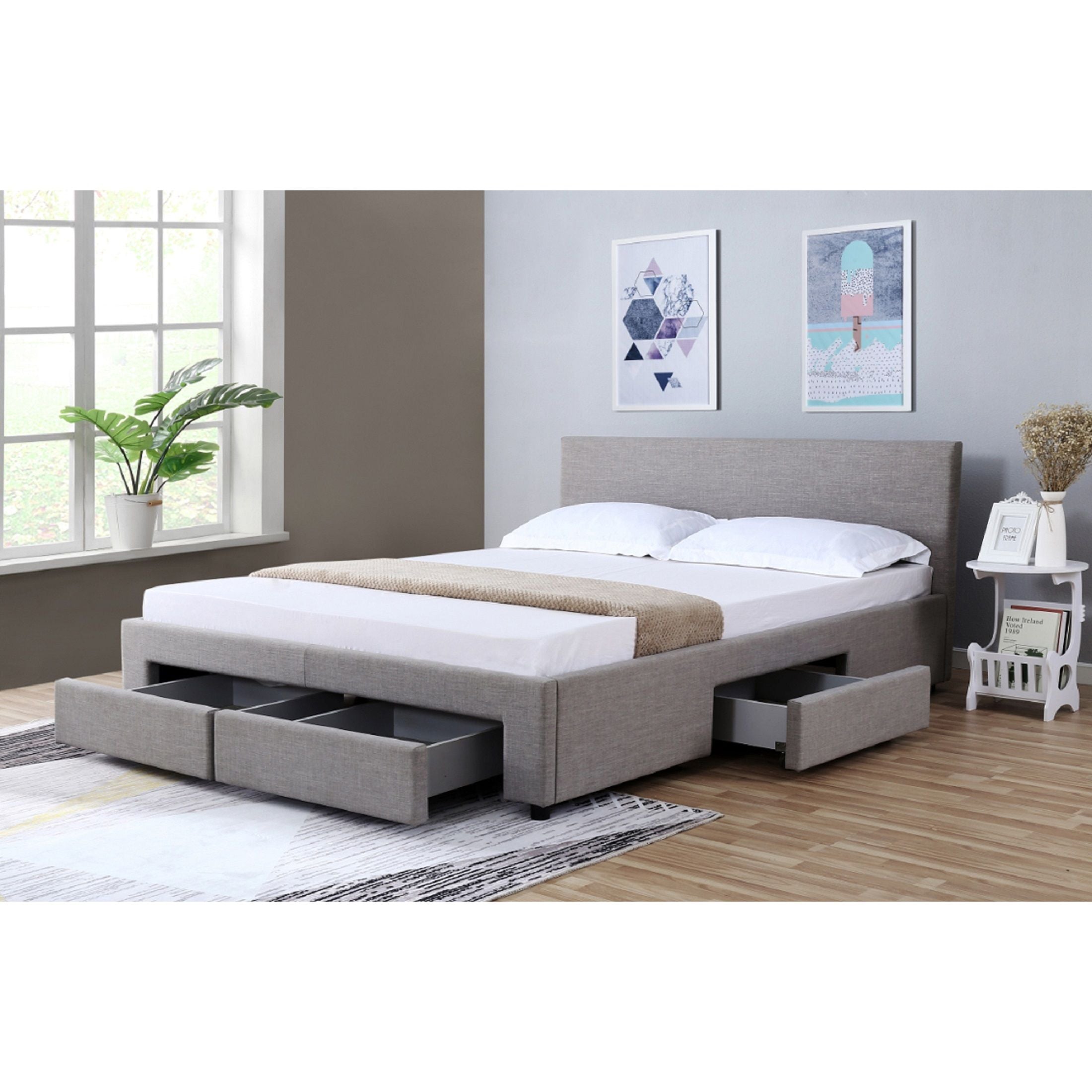 Nicole Double Bed With Drawers