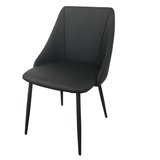 Zurich Dining Chair Black Faux Leather