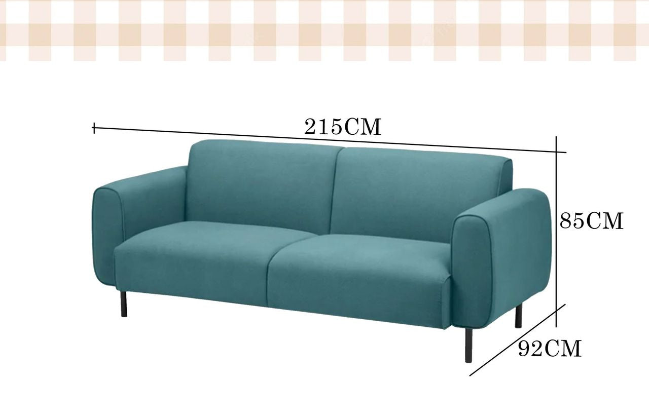 Stella 3 Seater Sofa - Teal/Pink