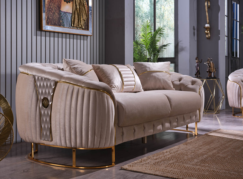 Lucas Luxury Sofa Set - Beige