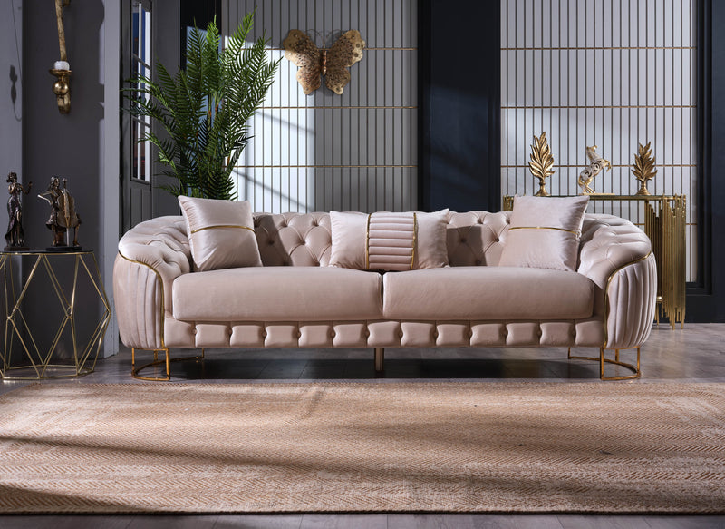 Lucas Luxury Sofa Set - Beige