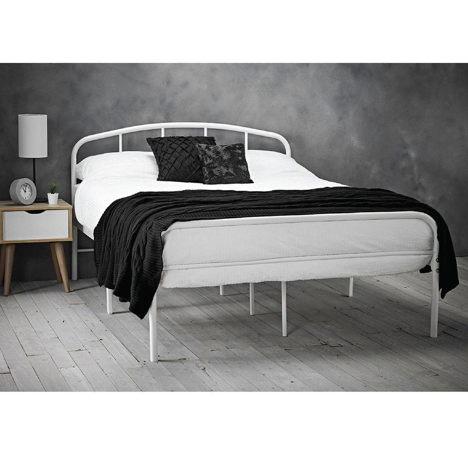 Oliver Metal Bedframe Black / White - Single / Double / Queen