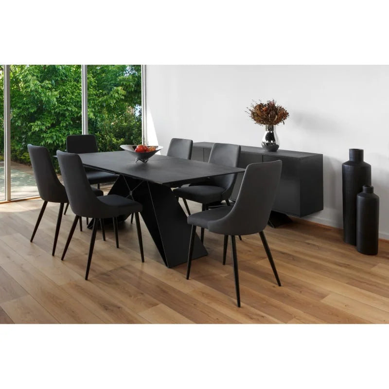 Rowland Ceramic & Metal Extension Dining Table