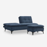 Susan Blue Sofa Bed with Pedal