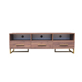 Shaan Walnut and Gold TV Unit